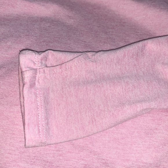 Fleece top heathered pink sweatshirt - yoga details. Small. - Picture 5 of 5
